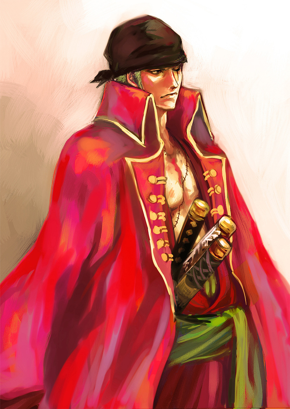 zorojuurou:  Zoro drawing by つよ 丸  beautiful Zoro needs an appreciation post