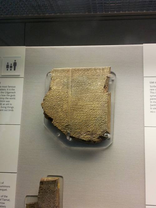 Flood Tablet of the Epic of Gilgamesh from the Library ofAshurbanipal (Nineveh, 600s BC).Gilgamesh w