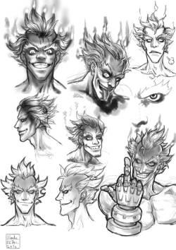 bladeoffury777:    Junkrat study sketch.  