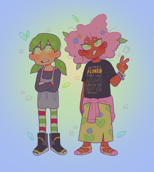  Leafy and Flower as humans!