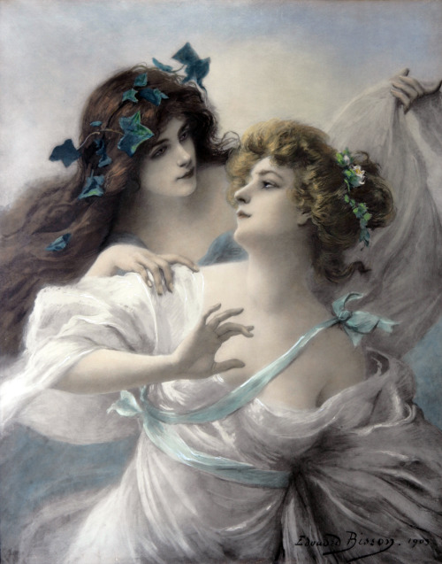 fleurdulys:Two Maidens - Edouard Bisson1903