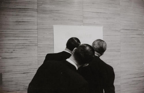 thephotoregistry: Three men in front of diagram, 1950 Rolf Gillhausen