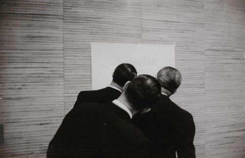 thephotoregistry:   Three men in front of diagram, 1950 Rolf Gillhausen 