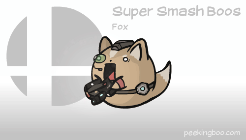 peekingboo:  Super Smash Boos - Fox - [tag] &ldquo;Do a boo-rrel roll!&rdquo;