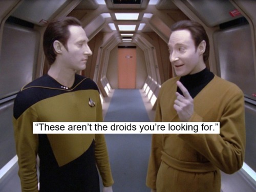 doctorbluesmanreturns: triptucker: Star Trek + Star Wars quotes bonus: Star Wars version @wisegirlan