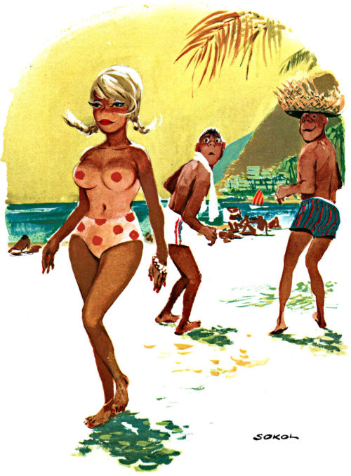 vintage Playboy cartoon by Erich Sokol, 1962