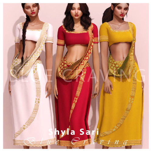 SIMS 4 CC - SHYLA SET♥ DOWNLOAD SARI ♥ Public release 29/05/2022*♥ DOWNLOAD EARRINGS ♥ Public releas