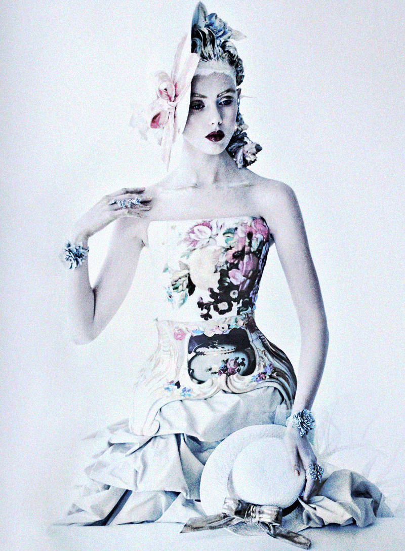 deprincessed:  China Doll: Frida Gustavsson wears a corset detailed with delicate