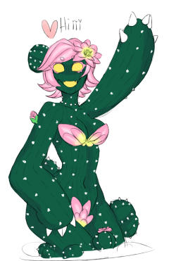 scissorbliss:Made a cactus plant girl, no