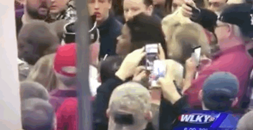 prochoice-or-gtfo:  kiwianaroha:  micdotcom:  micdotcom:  Black woman literally pushed out of Trump rally One day after 30 black students were kicked out of a Trump rally in Valdosta, Georgia, a young black woman was forcibly removed from Trump’s Super