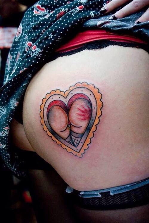 tattoogallery-me:  old school butt tattoo on butt