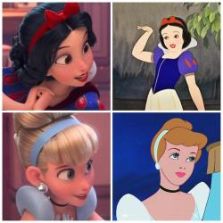 starburstmlp:Disney princesses with their Wreck it Ralph counterparts
