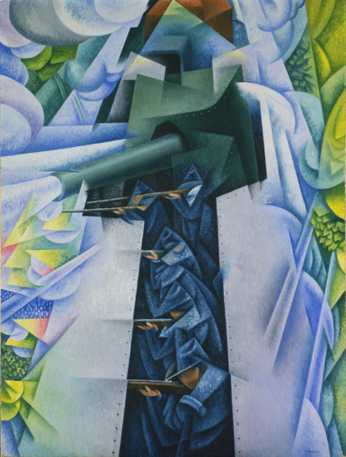 Armored Train in Action, by Gino Severini, Museum of Modern Art, New York City.
