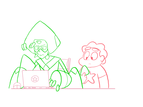 sketchedatrocities:Peridot is not enjoying earth.Dorito
