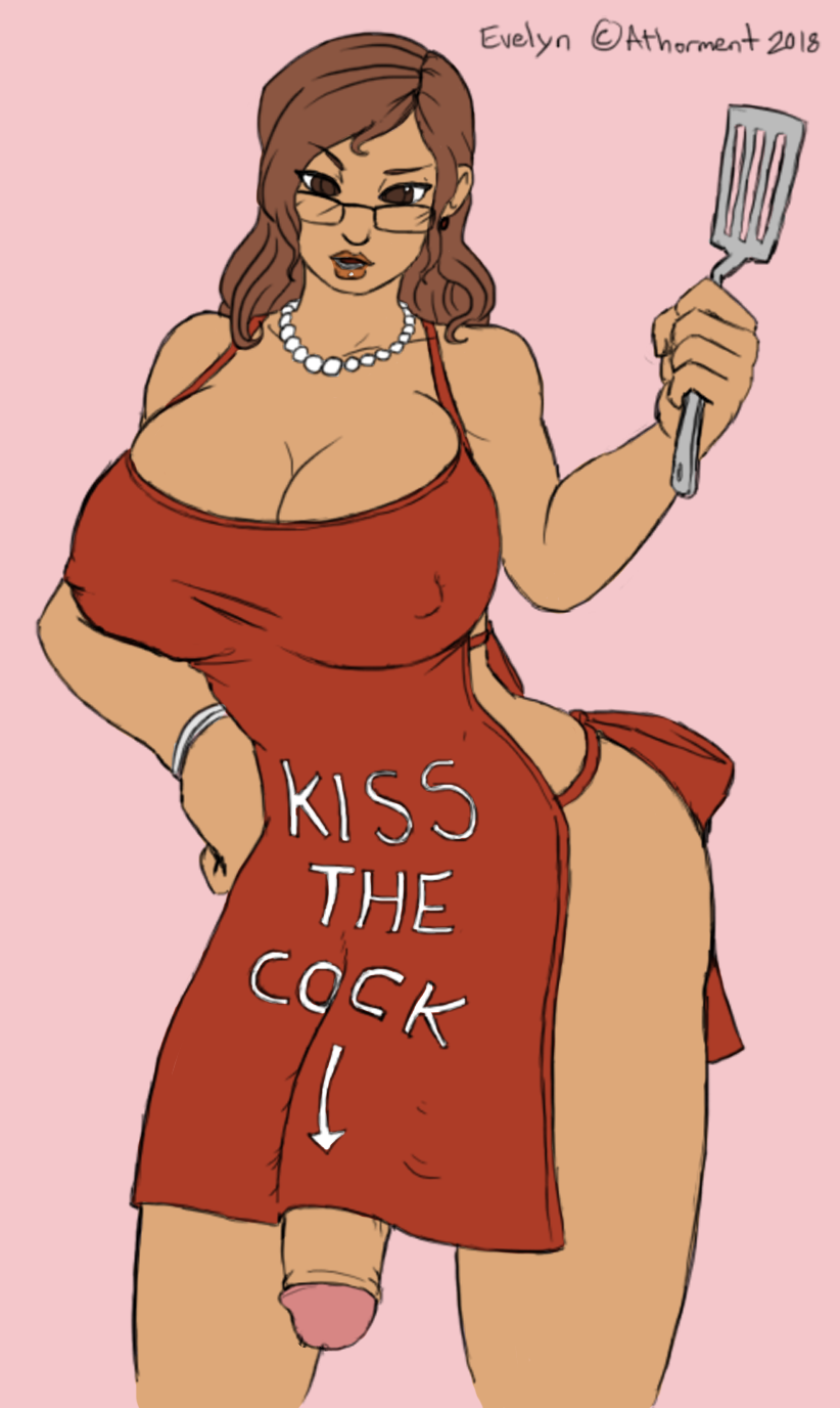 athor-pronz:  Evelyn as a Futa Milf (Caption and Captionless versions) 