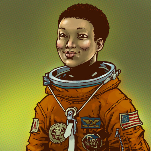 jtotheizzoe:via explore-blog:Philip Bond’s wonderful portraits of pioneering female astronauts, incl