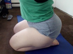 omganniephanny:  omganniephanny:  I just took up Pilates. So far so good!   Made a workout video with me doing yoga and Pilates in my short shorts. You will be able to view it here. 