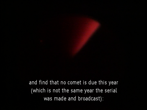 Infotext: In the script, they check the records first to establish that it’s not a known comet