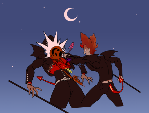  happy halloween!! metal bat tries 2 get garou 2 help him herd children, it goes about as well as ex