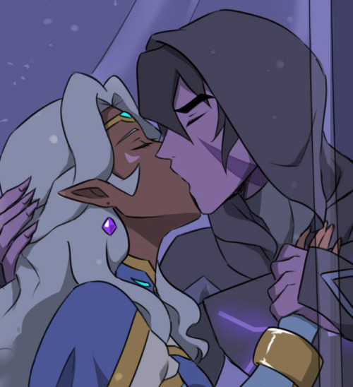 Allura x purple galra Keith for ka positivityand happy birthday to @legendarybitch too &lt;