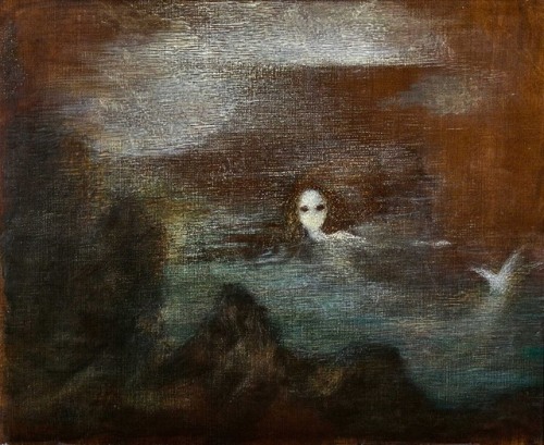 blackpaint20:Leni von Segesser (1903-2002) #Mermaid, oil on canvas, 1974