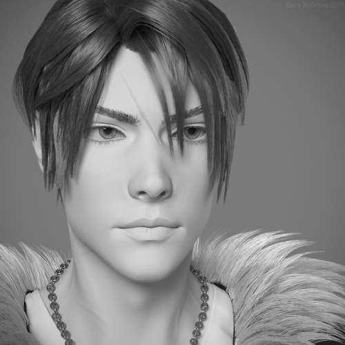  My baby Squall for Character Modeling class at Gnomon.Not perfect and not finished, but a good star