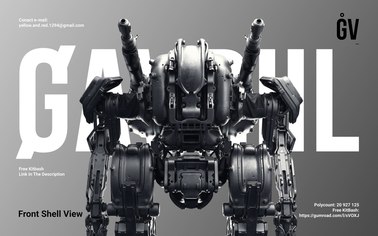 PROJECT GAVRIIL on Behance by Evgeny Park
More robots here.