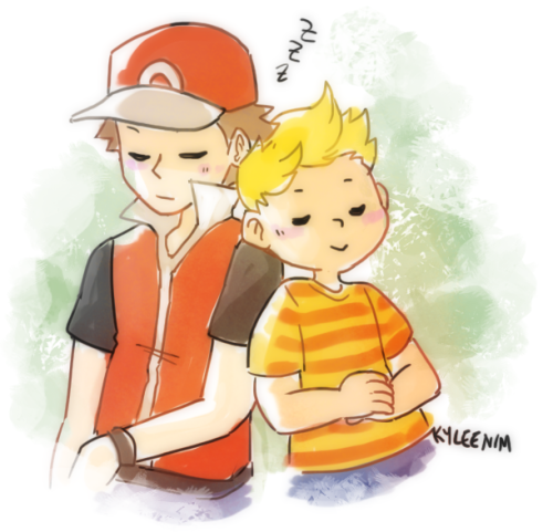 kynimdraws:Sleepy babsBACK TO MY LUCAS/POKEMON TRAINER RED BULLSHIT!!