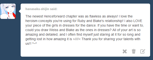 kumafromtaiwan:  Thank you!˙///˙And thanks again for the fanfic! About drawing