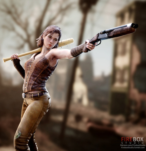 fireboxstudio: My Patreon <– Link New model going live at Firebox Studio and nothing other than the foul mouth arse kicking crazy chem addict known as Cait.  This is the first test render and putting the body rig through its paces and seeing how