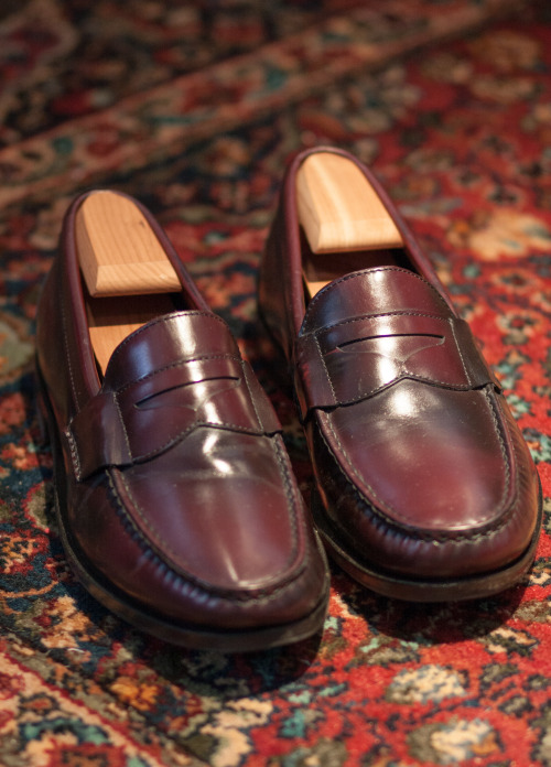 Allen Edmonds Walden Penny Loafers Mens 11 R Leather Classic Burgundy 42477