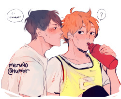 meru90:  why does it always end up like this whenever i try to draw some cute kagehina? 
