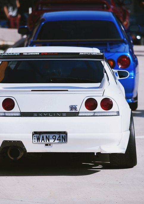 Nissan Skyline GT-R r33(white) & r34(blue)