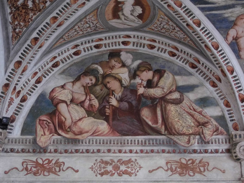 Girolamo Romanino, “Quartetto di flauti dolci“ (1531-1532). Castello del Buonconsiglio, Trento.