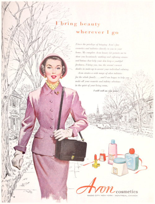 Calling On You Soon…   Avon Cosmetics, 1953