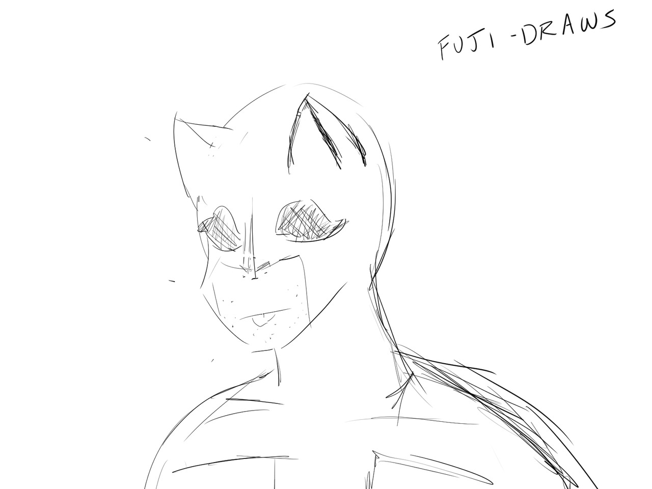 a quick sketch of what I think Daredevil would look like in your style.(thedujifuji)that