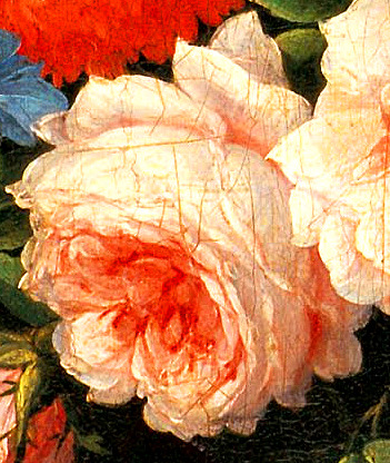 clara&ndash;lux:MONNOYER, Jean-Baptiste (1636–1699) Still life with basket of flowers, det