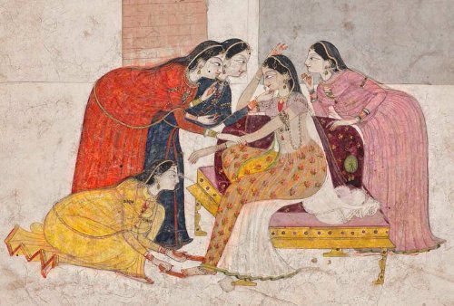 niramish:One part of the two fragments of ‘Krishna watching Radha’s toilet’, Pahar