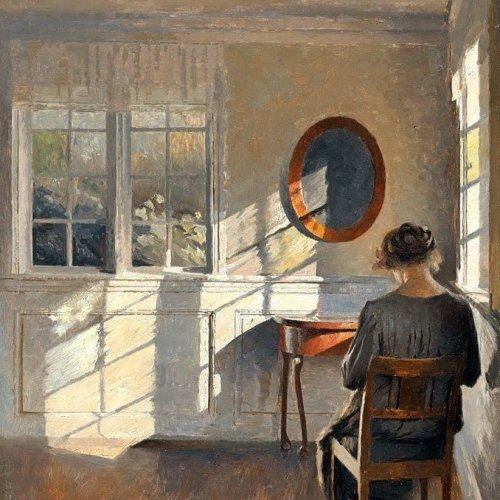 sakurabreeze: Sunshine in the Living Room by Peter Ilsted (1861-1933)