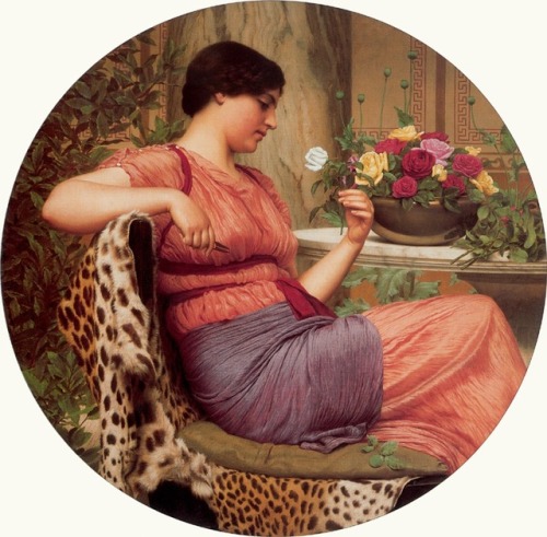 John William Godward-The Time of Roses