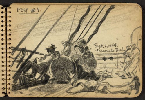 mymodernmet:21-Year Old WWII Soldier’s Sketchbooks Reveal a Visual Diary of His Experiences