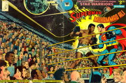 superheroesincolor:  Superman vs. Muhammad Ali (1978)  //   DC ComicsIn 1978, an alien race called the Scrubb demands that Earth’s greatest champion battle their world’s own greatest fighter. Both Superman and Muhammad Ali step forward — and to