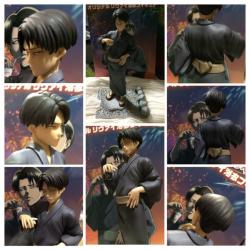 Preview of the figure version of LAWSON&rsquo;s yukata-clad Levi! (Source 1, 2)The puzzle piece-like ground hints that there will be more to come!ETA: The other half is Eren!