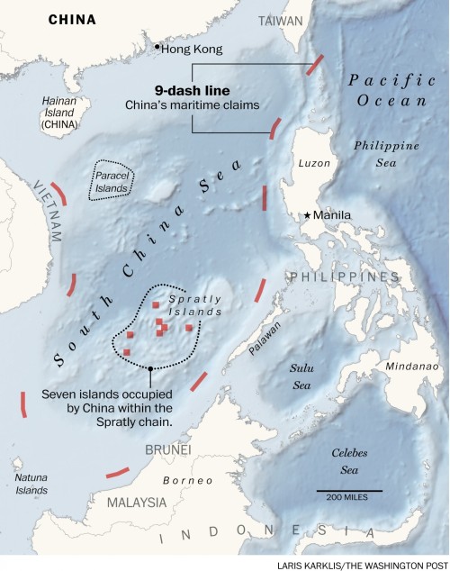 “China’s expansive assertion of sovereignty over the South China Sea suffered a major blow Tuesday w