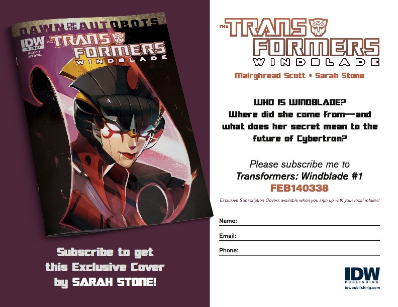 mscottwrites:  Our Order Form is OUT!  If you haven’t ordered Transformers: Windblade