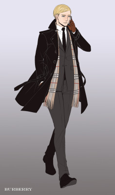 messysketchpad:  Request:  Erwin in Burberry 