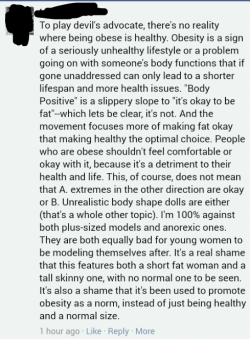 Snout:“Im Totally Against Promoting Eating Disorders But Fat People Shouldn’t