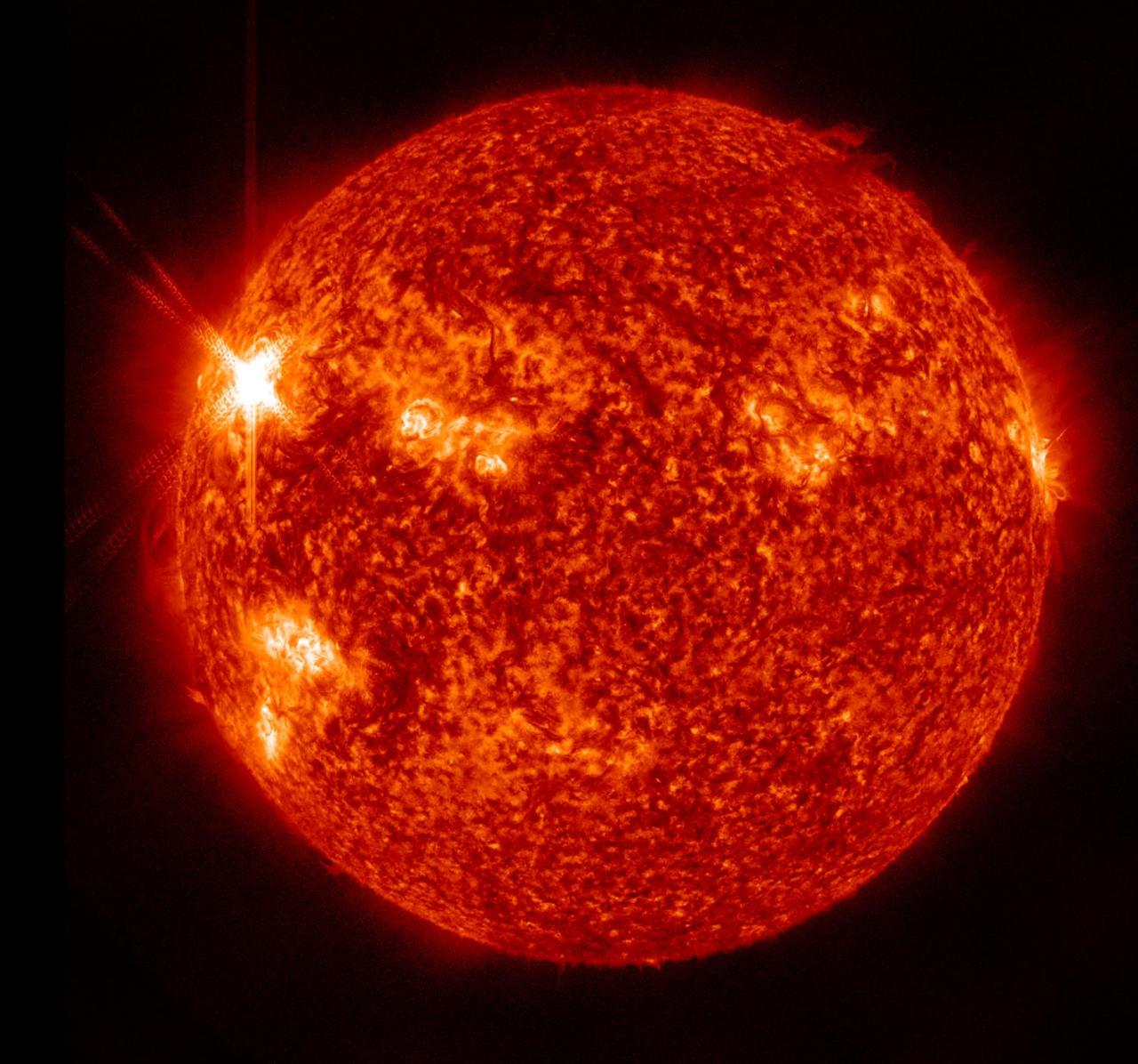 skynewsoffair:  The sun emitted a mid-level solar flare, peaking at 6:49 p.m. on