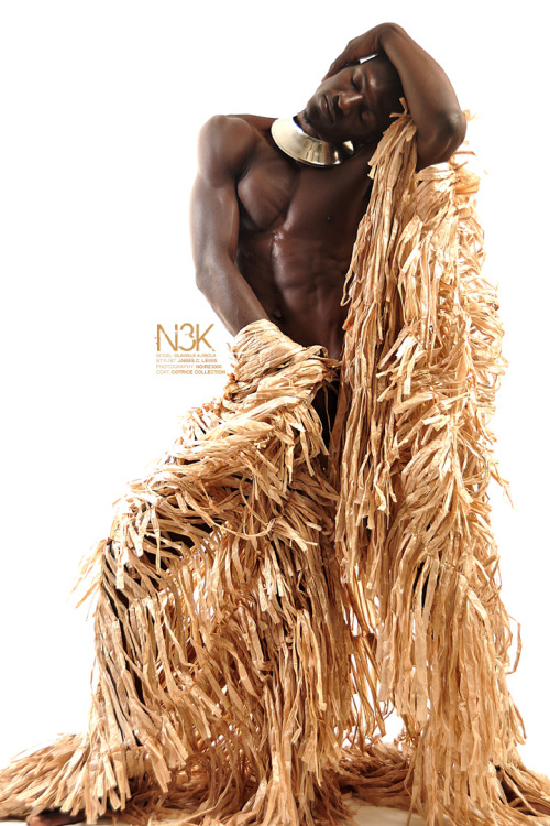 rawnoire: NATIVE SON | Nigerian model: Olawale B. Ajibola | wardrobe designer: Cotrice Love | artist