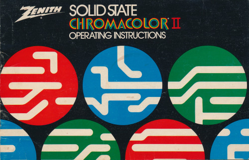 publiccollectors:Operating instructions for the Zenith Solid State Chromacolor II TV. Undated but fr